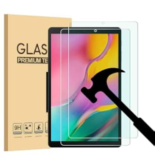 First Choose [Paquete de 2] Protector de pantalla de alta definición de vidrio templado de dureza 9H para Samsung Galaxy 2019 Tab A 10.1 SM-T510/T515 a prueba de arañazos sin burbujas
