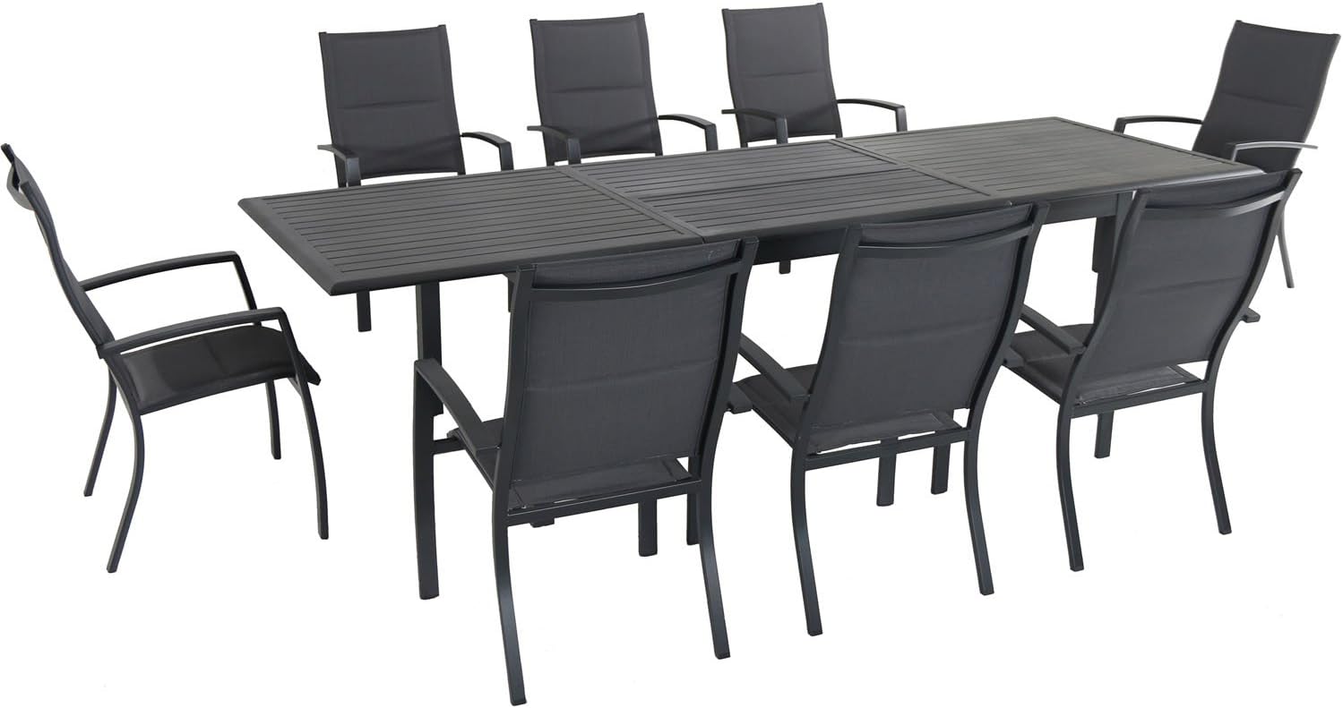 Hanover DAWDN9PCHB-GRY, Gray Outdoor Furniture : Patio, Lawn & Garden