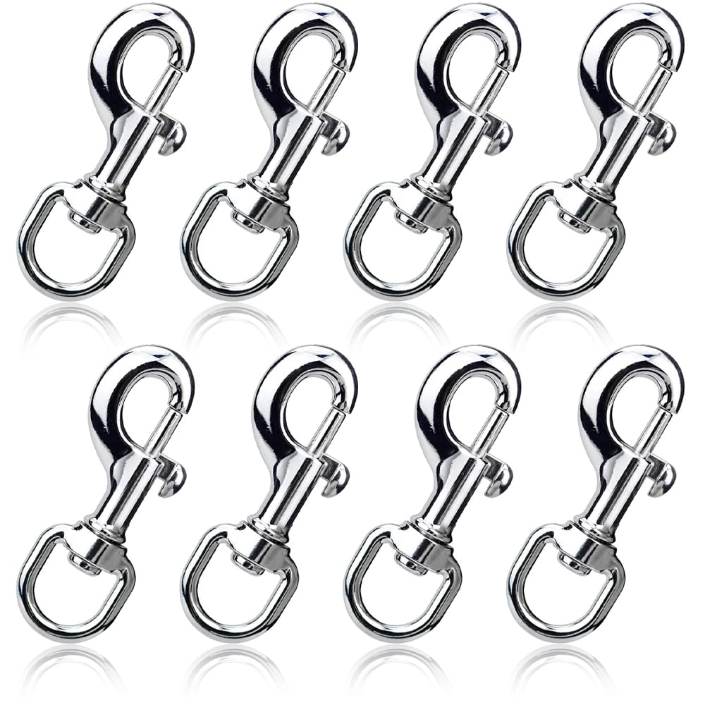 Heavy Duty Trigger Clips Clasp, 8PCS Dog Lead Clip Clasp, 360°Swivel Trigger Clips Swivel Snap Hooks