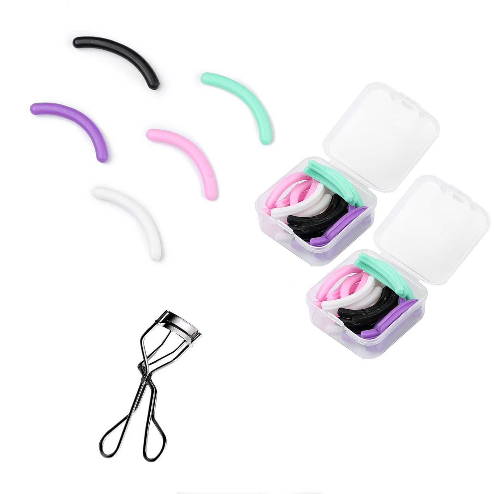 48 PCS Eyelash Curler Refill Pads Compatible with Shiseido Eye Lash and Cosmetic Accessory, Silicone Soft Rubber Curler for Universal Eyelash Curler,