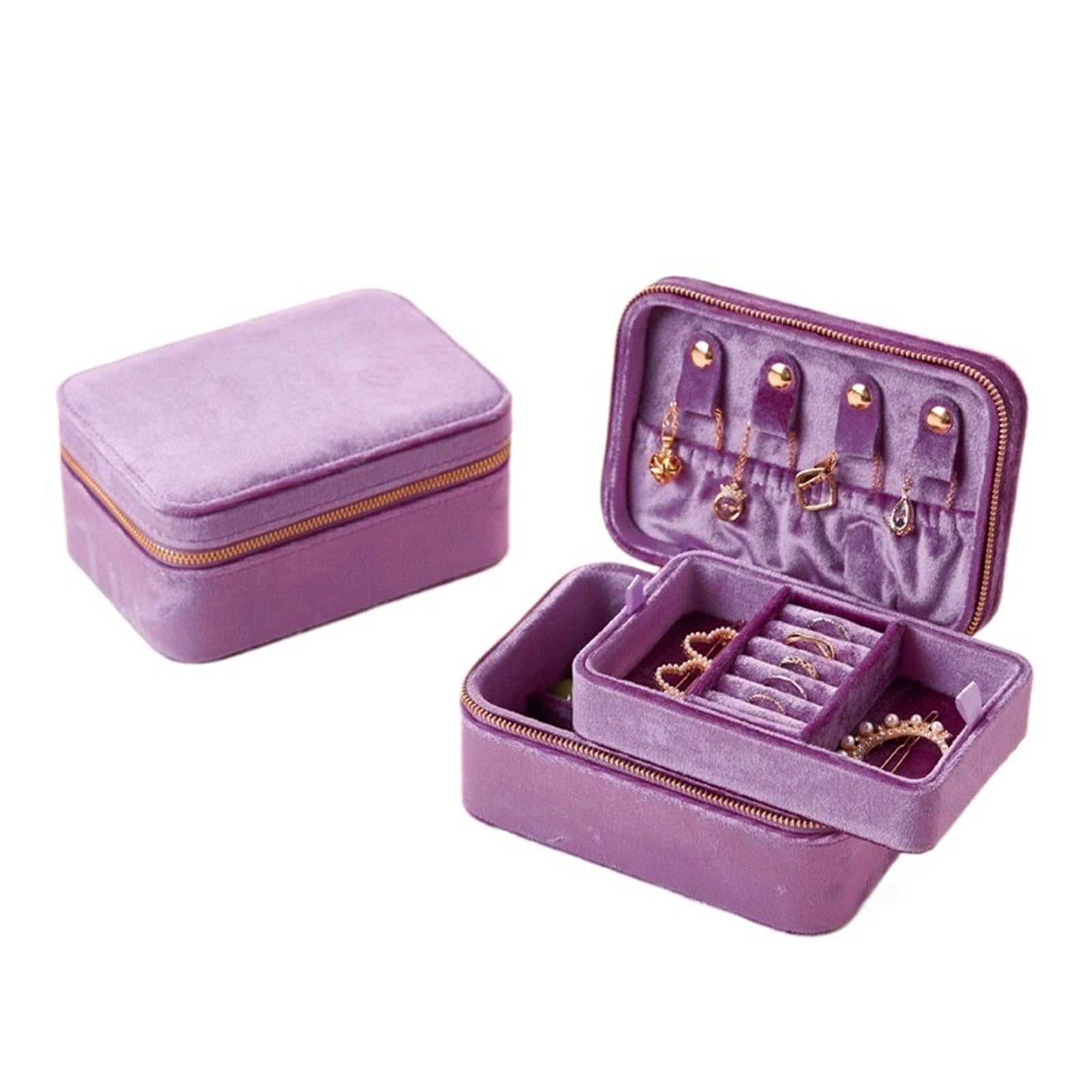 YUSUZH Light Luxury Portable Jewelry Storage Box Earrings Necklace Ring for Rings, Earrings