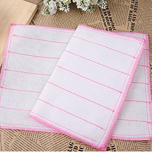 Generic high efficient ANTIGREASY color dish cloth,bamboo fiber washing dish towel,magic