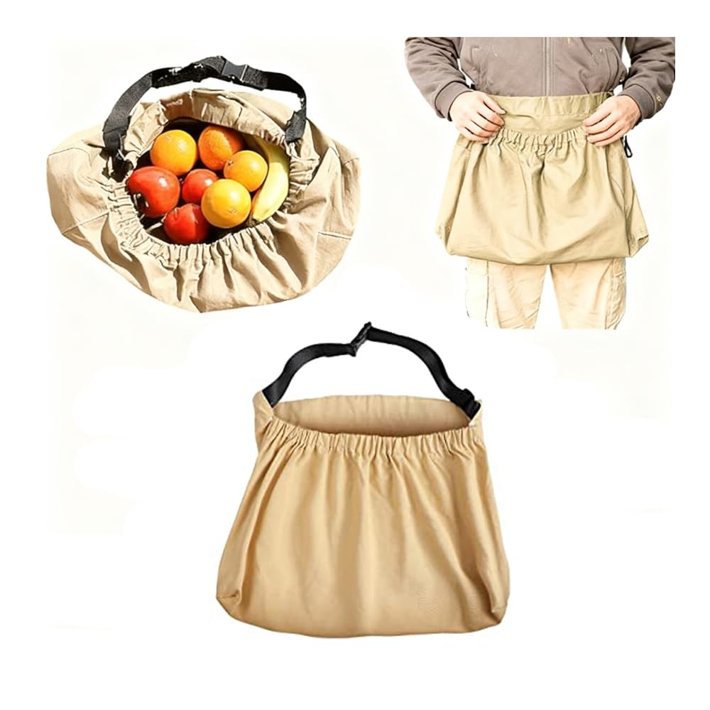 Oaygat Khaki Gardening Apron Fruit Picking Bag Fruit Picking Aprons Olive Pickings Bag Gardenings Belt With Adjustable Straps Gardenings Tools For Pickings Fruits And Vegetables