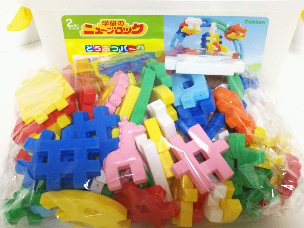 Amazon.co.jp: 学研 (Gakken) ニューブロック どうぶつパーク 25種100