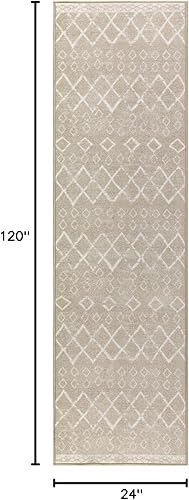 Miniatura 290 de Antep Rugs - Alfombras antideslizantes de 3 x 5 pies (antideslizante) con parte trasera de goma, de estilo antiguo, bohemio, marroquí y con pelo