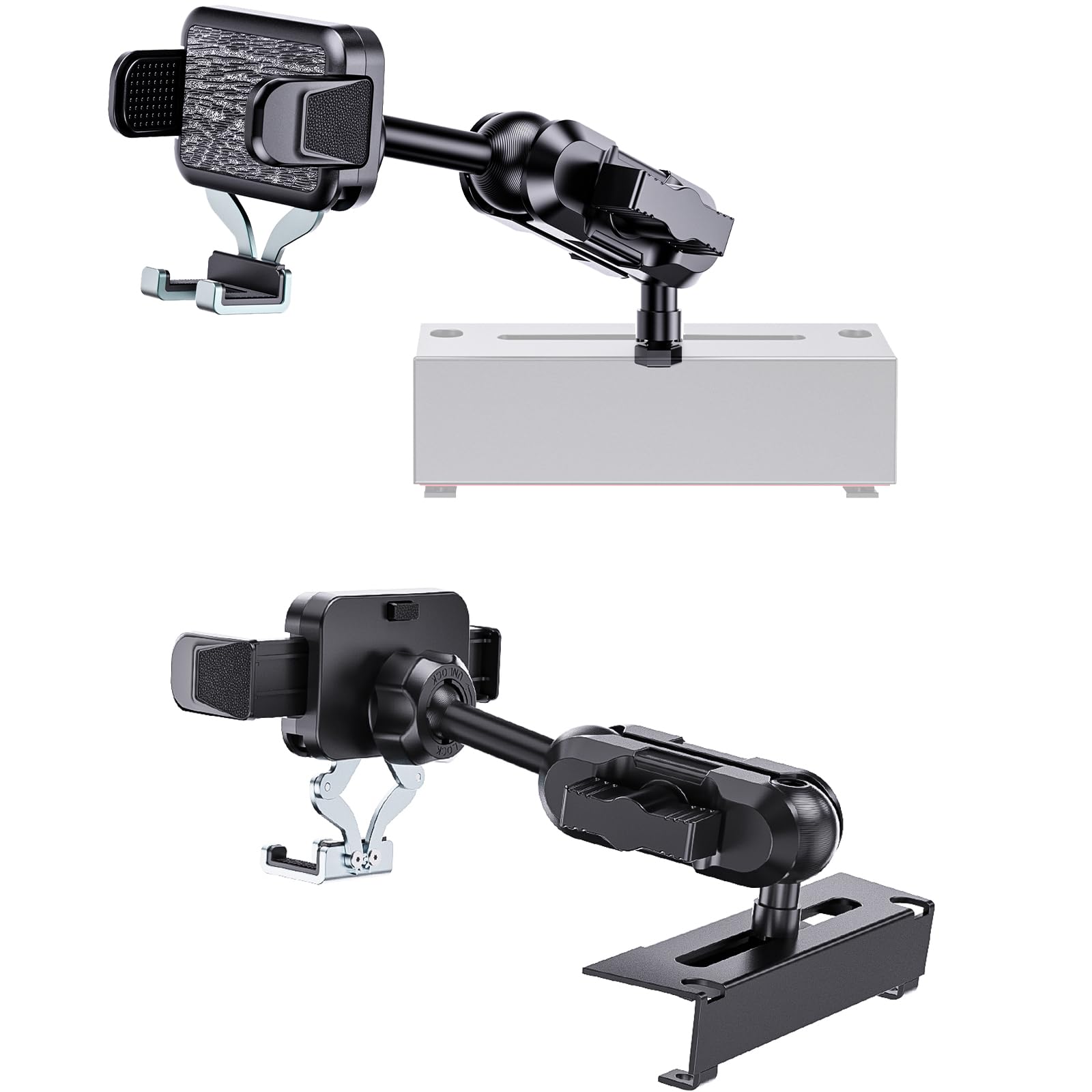 Kaishengyuan Metal Phone Mount for Ram Truck 2013-2018 Dash Mount Cell Phone Holder Compatible with RAM 1500 2500