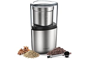 SHARDOR Electric Wet and Dry Spice Grinder Herb Coffee Grinder with 2...