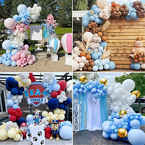Light Blue Balloons Latex Balloon 5 10 12 18Inch Different Sizes 103Pcs Matte Baby Blue Sky Blue Balloon Kit For Kids Birthday Party Decoration Balloon Garland Baby Shower Wedding Holiday #TOP2