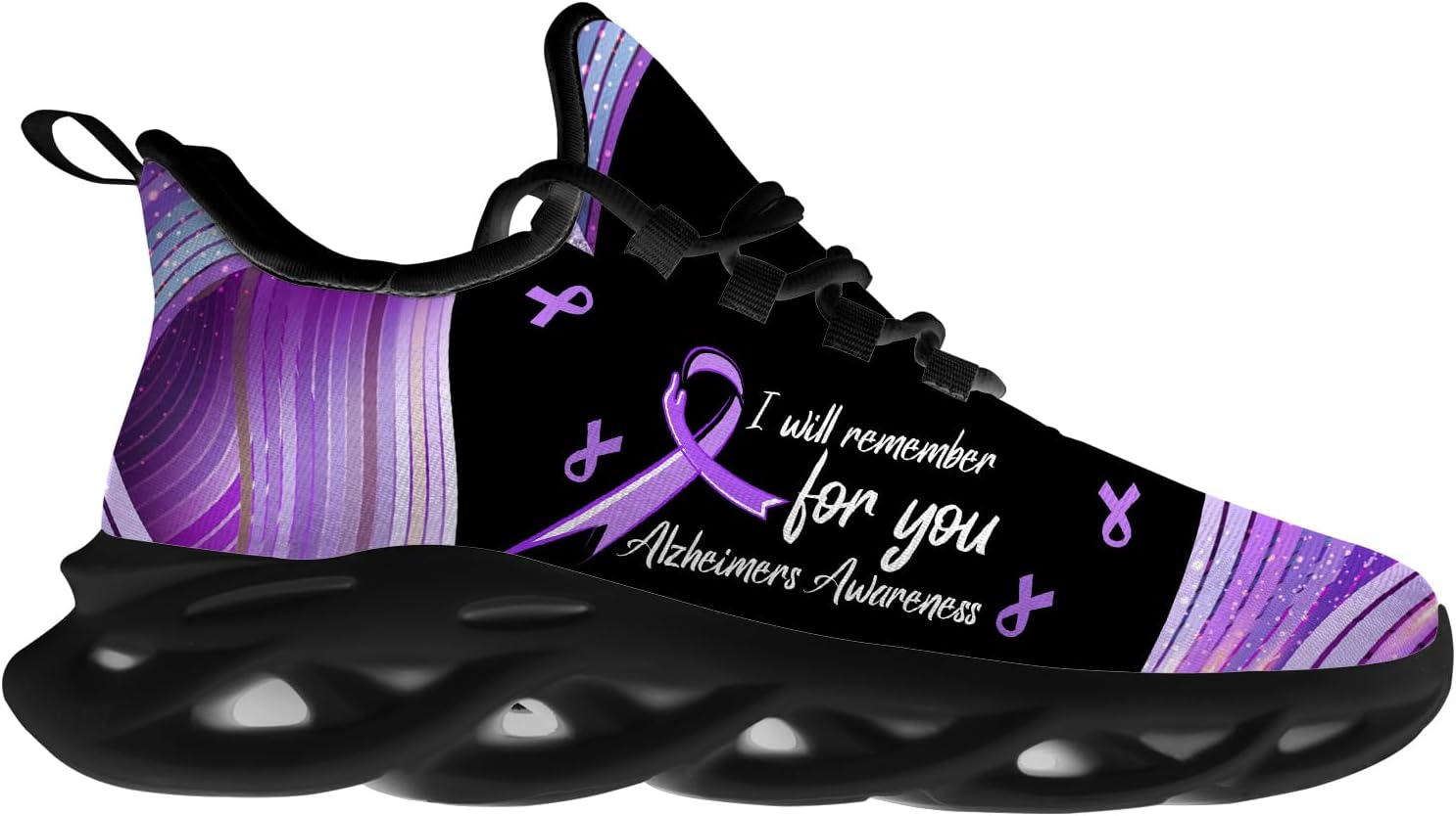 Women's Running Shoes Alzheimers Awareness Sneakers Comfortable Walking Tennis Shoes Gifts for Men Women