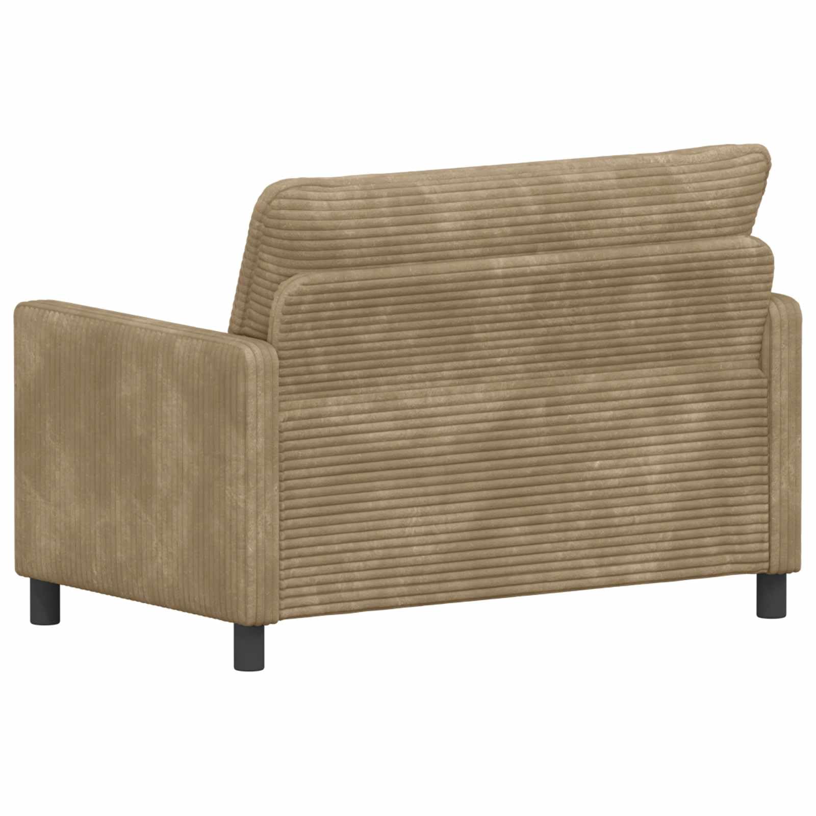Kanapa w kolorze szarobrązowym, 126 x 81 x 87,5 cm, poliester z czarną metalową ramą, nowoczesny design, do salonu, pokoju gościnnego, biura, wygodne siedzisko, trwała, łatwa w pielęgnacji