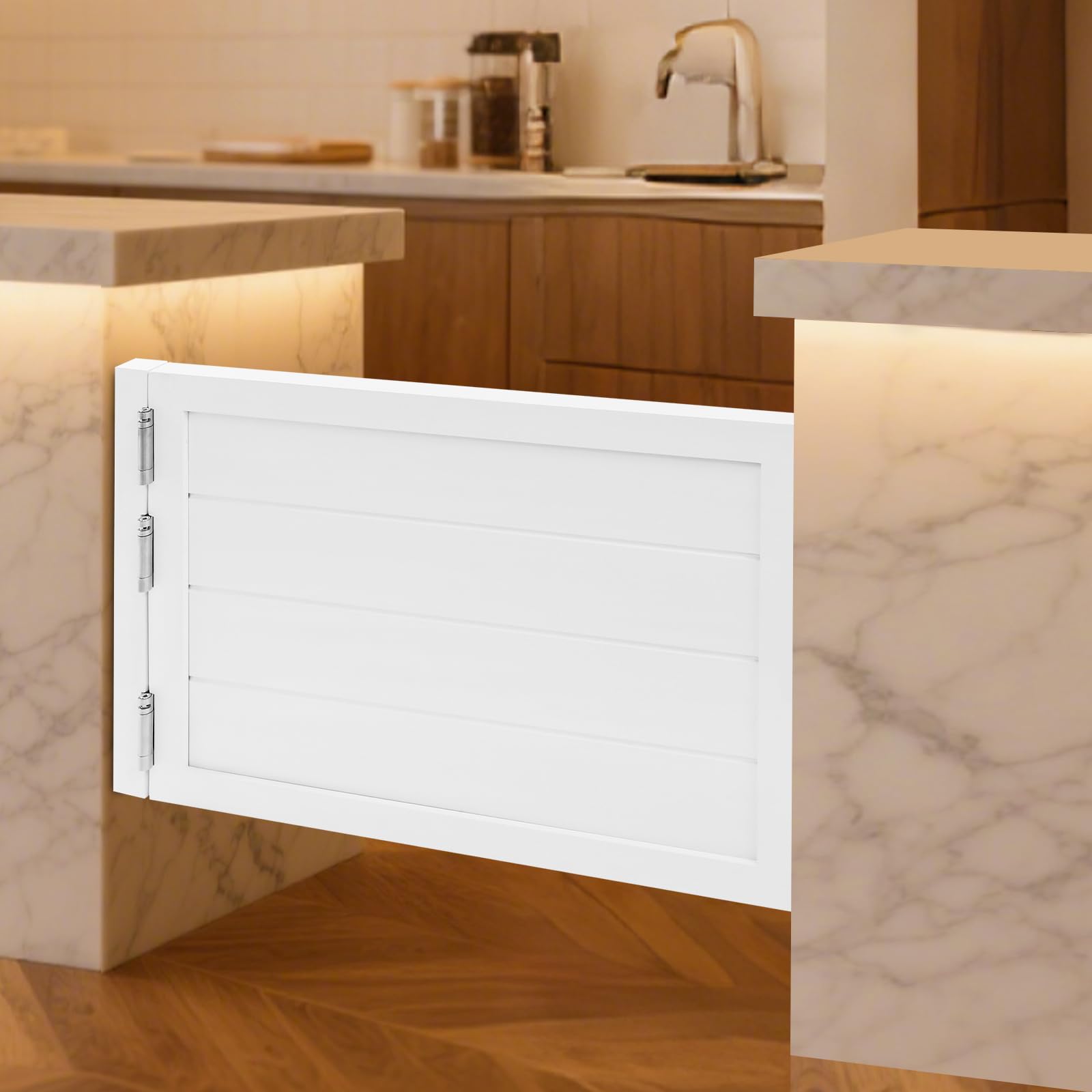 Porte battante - En bois - 90 x 60 cm - Avec portes battantes à fermeture automatique - Pour café, bar, cuisine - Blanc
