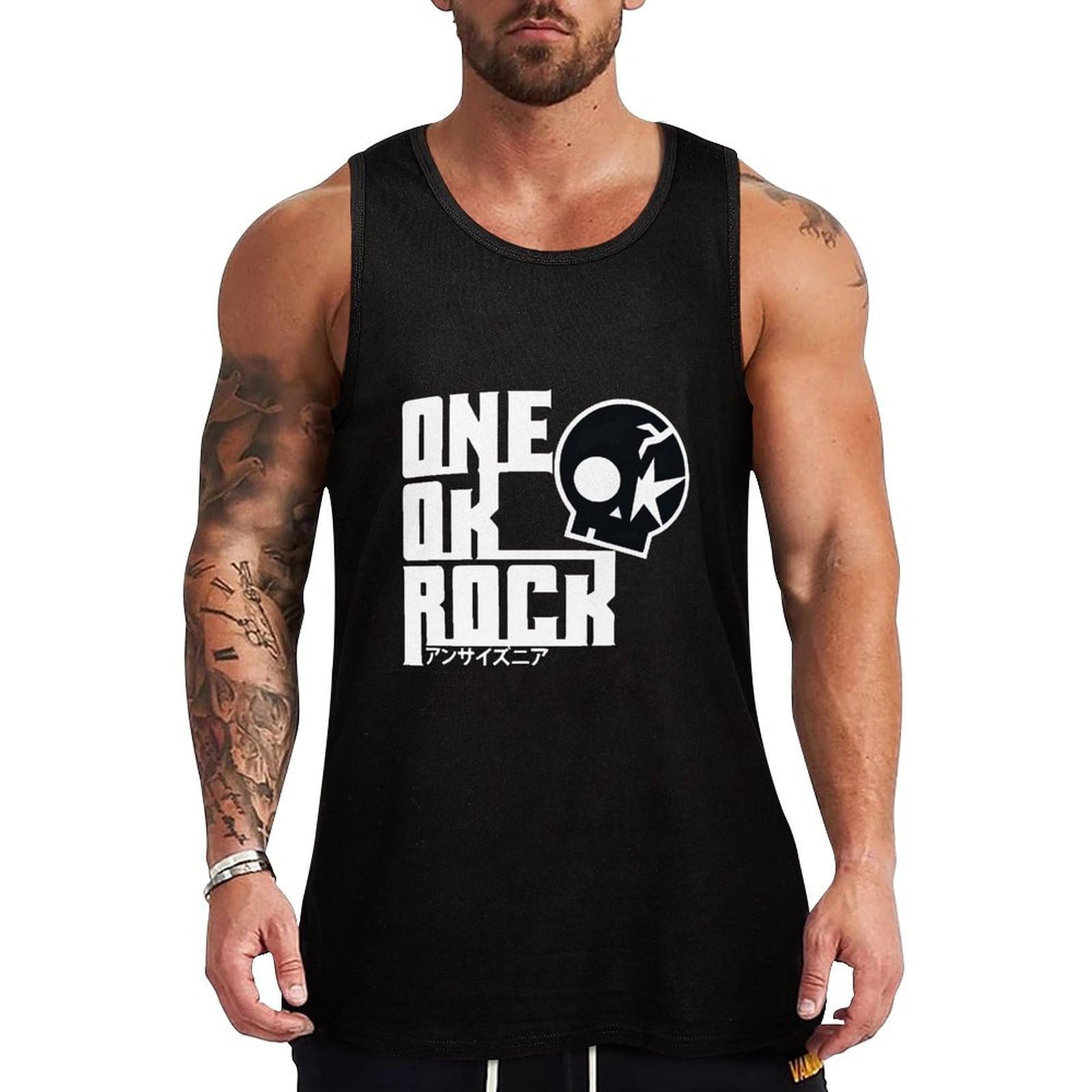 Amazon.co.jp: メンズ タンクトップ ワンオクロック ONE OK ROCK