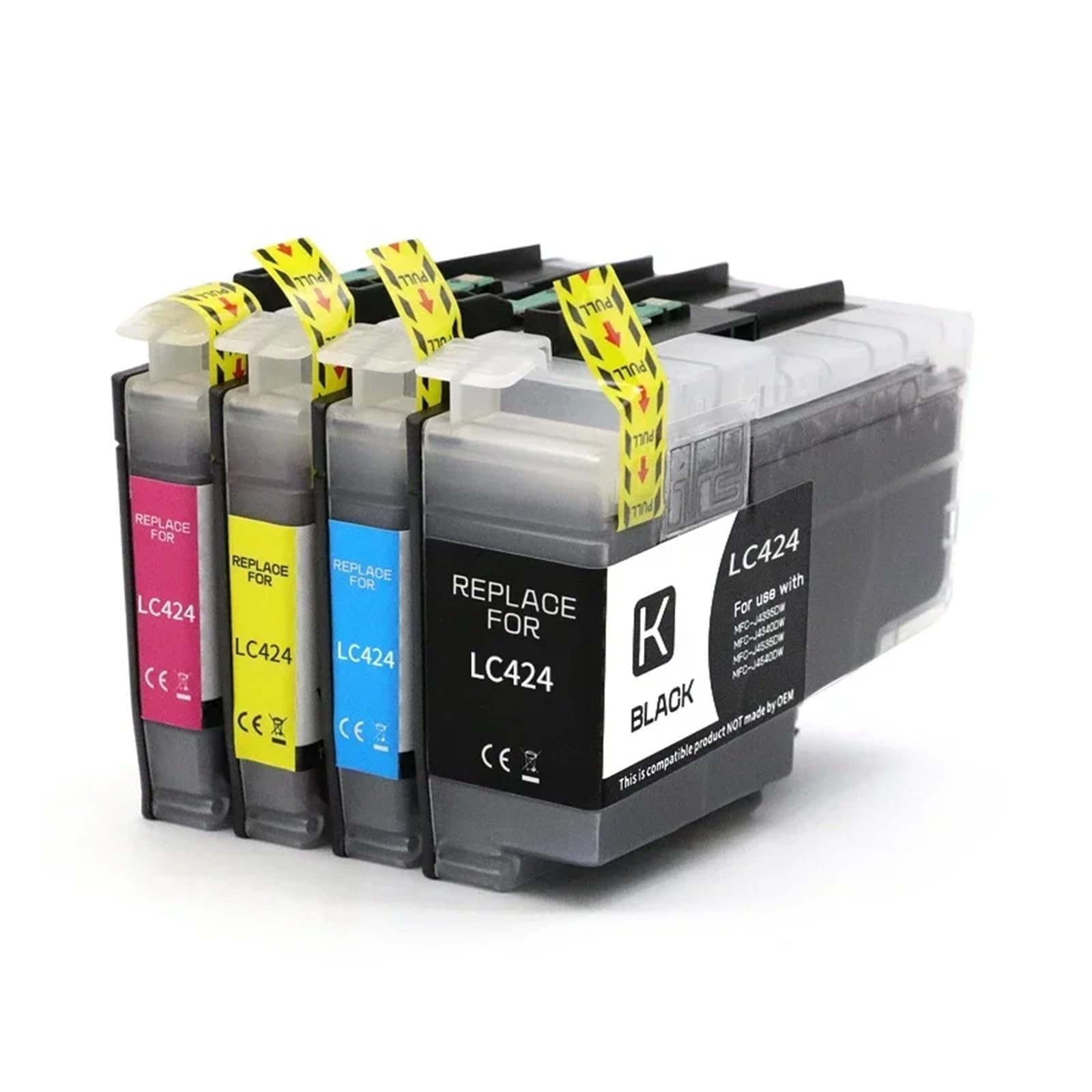 Cartucce d'inchiostro LC424 compatibili for Brother DCP-J1200DW J1200W | J1200WE, LC424BK LC424C LC424M LC424Y, set da 4 colori, fornitura inchiostro stampante(1set)