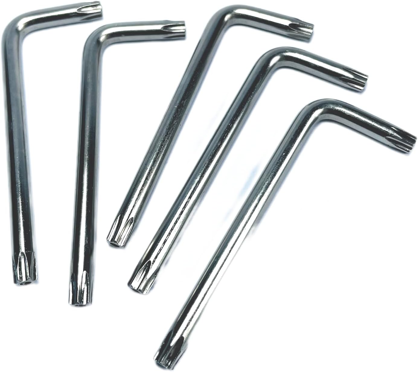 5pcs T30 Torx Bit T30 Anti Tamper Proof Torx Star Key Bit Wrench,T 30 torx key set,allen keys drill bit set L-Shape,S2 Steel tamper proof torx bit set