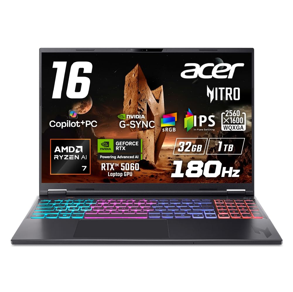 Amazon.co.jp: Acer Nitro 16S AI Ryzen AI 7 350 RTX 5060 32GB 