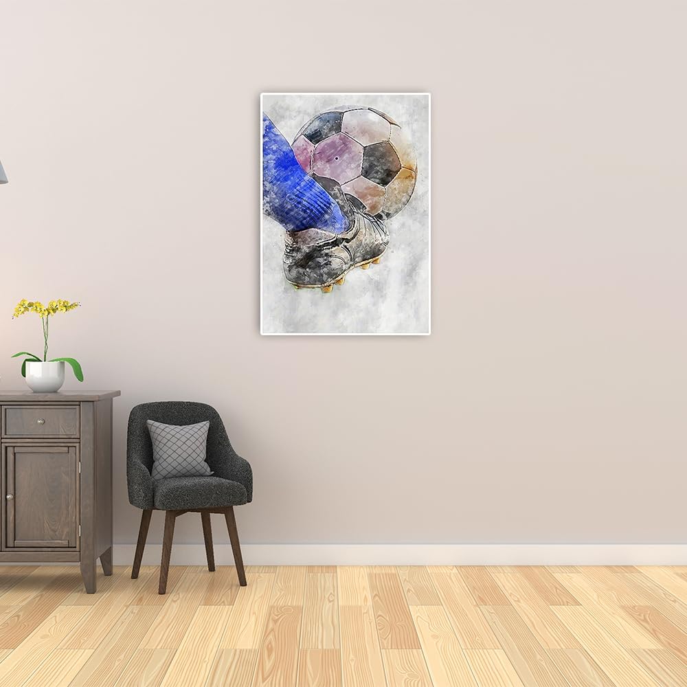 Diamond Painting Calcio,Full Kit Accessori Diamond Painting per Adulti Bambini,DIY Pittura Diamante Ricamo a Punto Croce Kit Mosaico Diamantini Crystal Art Painting Decorazione per Casa 200x85 cm S305