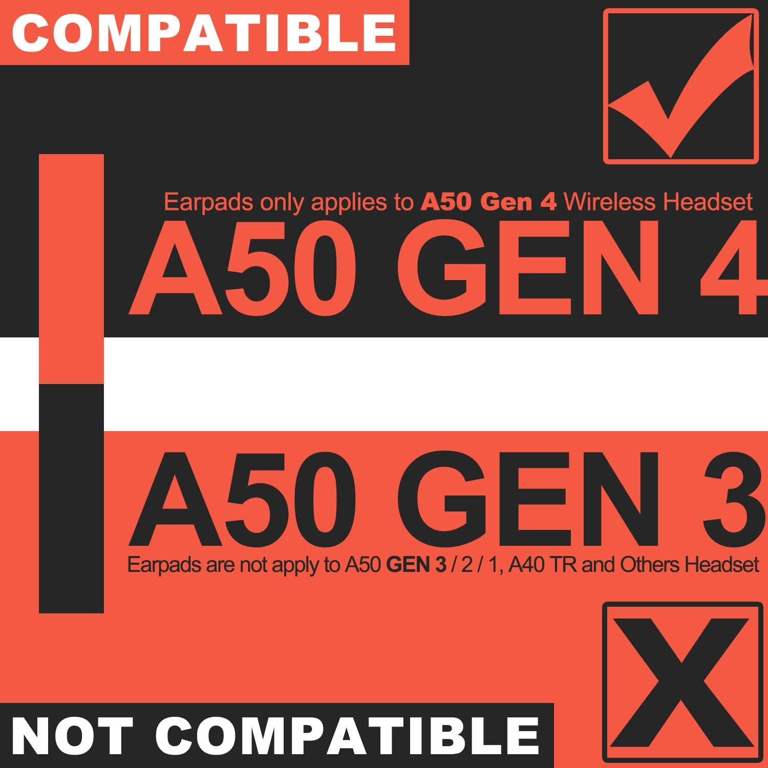 A50 Mod Kit Gen 4 - Ear Cushion Compatible with Astro Gaming A50 Wireless Headset Velvet - Headband/Microphone Foam/Ear Pads I Not Work with GEN 3