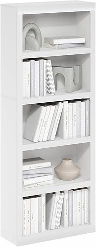 Miniatura 13 de Furinno PASIR - Estantería de libros de 4 niveles, estantería con estantes abiertos, 9.4 x 23.6 x 41.7 pulgadas, para sala de estar, dormitorio,