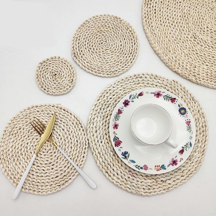 Napperons ronds 25cm pour protéger la table avec style osier