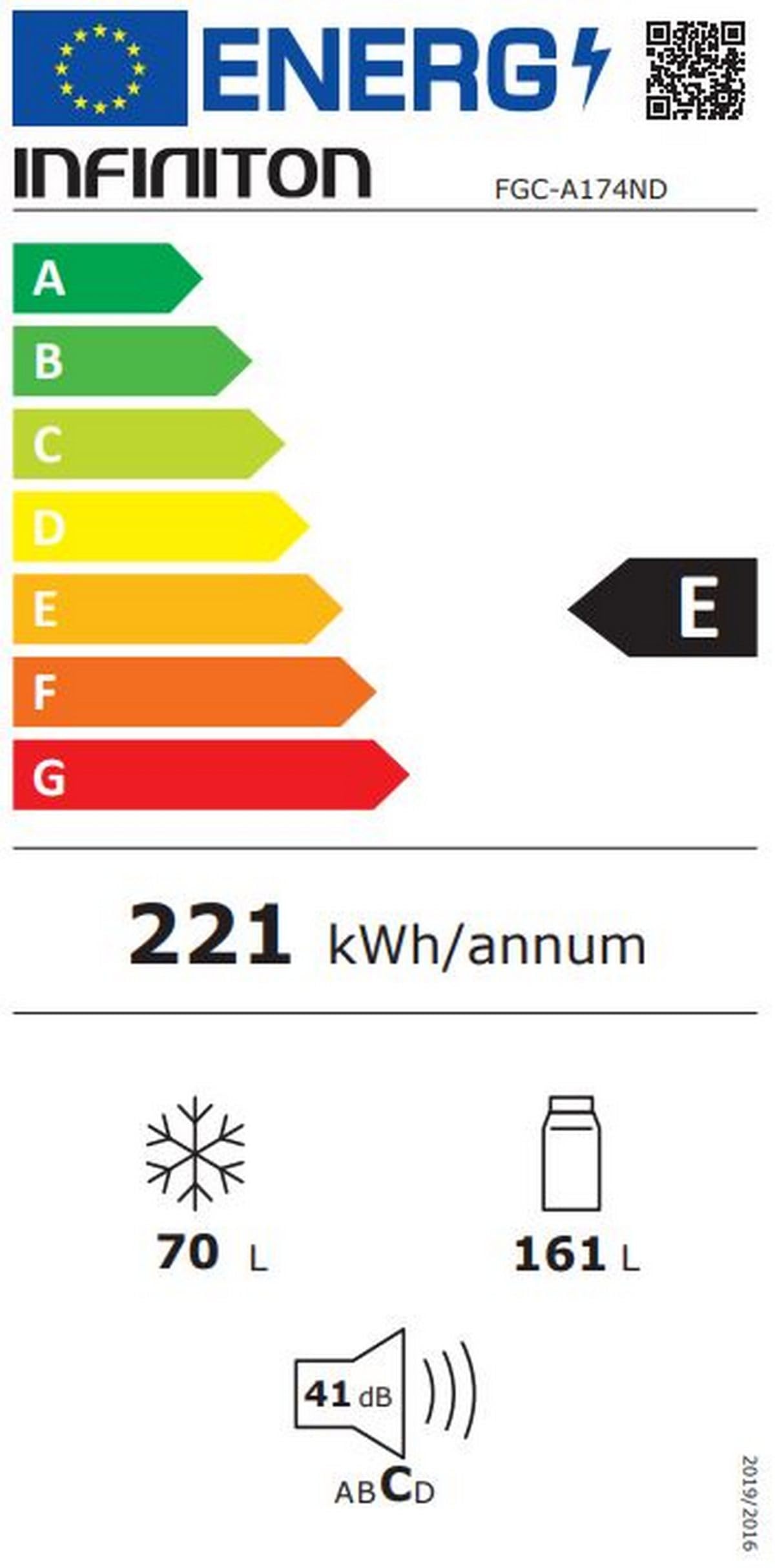 INFINITON Frigorifico Combi FGC-A174ND, 231 Litros, 170 cm de Altura, Dispensador de Agua con Deposito de 2 L, E, Total No Frost, Acabado en Dark Inox