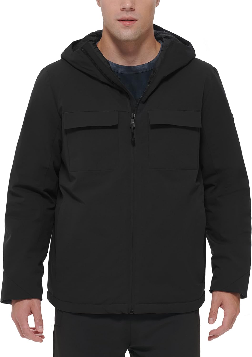 DKNY Men's Performance Tech Hooded Modern Storm Coat - Image 5