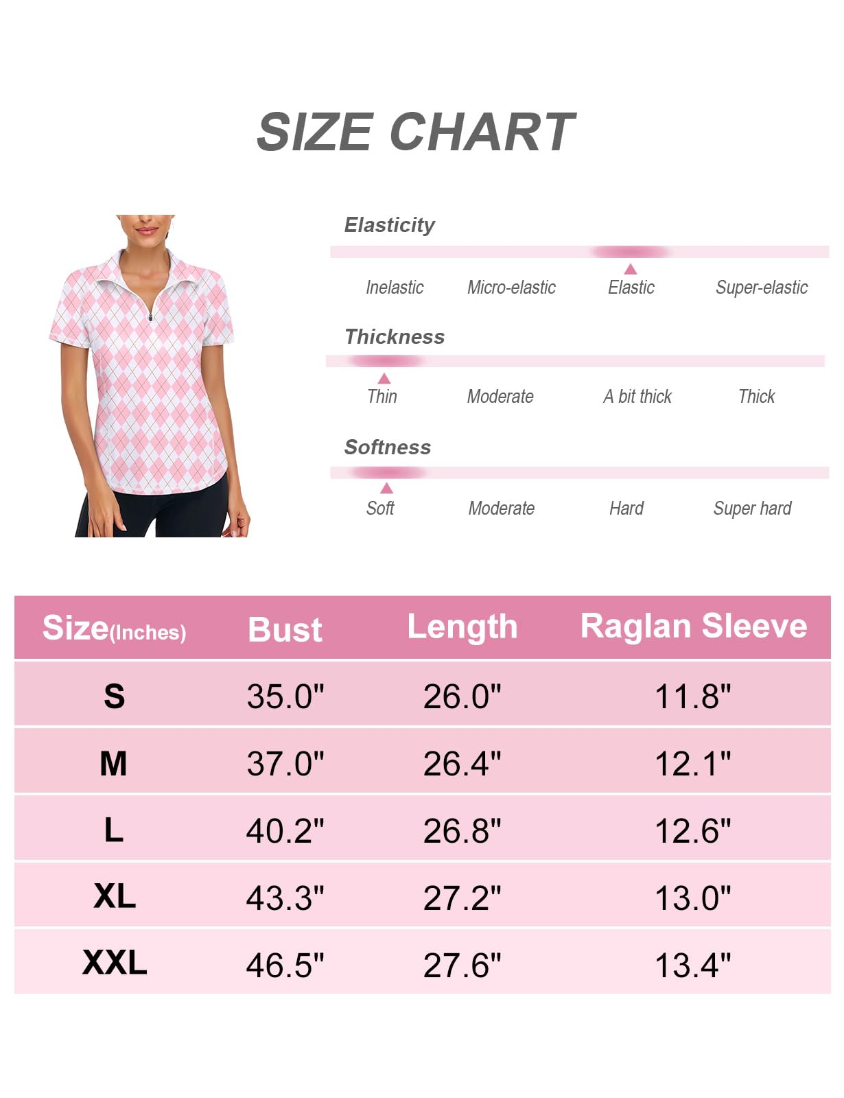 Syphiby Polo de sport à manches courtes pour femme, fermeture éclair 1/4, évacuation de l'humidité, haut de golf, sport, entraînement, course à pied, T-shirt S-XXL