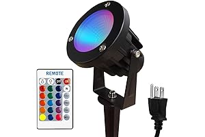 Outdoor LED Spotlight for Halloween Festivities - Multi-Colored Remote-Controlled Lighting for Yard, Christmas