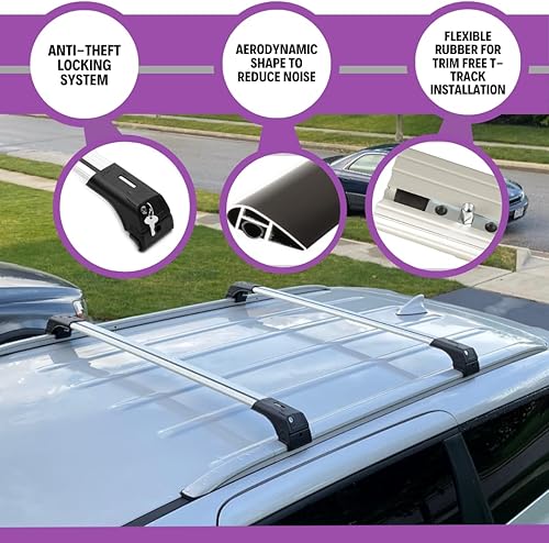 Miniatura 4 de ERKUL Barras transversales de techo para BMW X3 G01 2018-2024  Barras transversales de aluminio con bloqueo antirrobo para techo  Compatible con