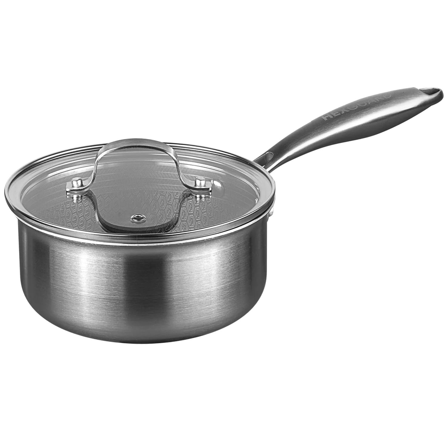 Prochef Hex Guard 18cm Saucepan - Silver - Tri-ply
