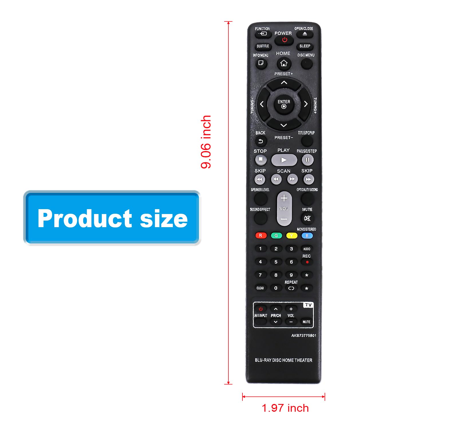 Telecomando Di Ricambio AKB73775801 Per LG Home Theater E Blu-ray – Modelli BH, LHB, S Serie
