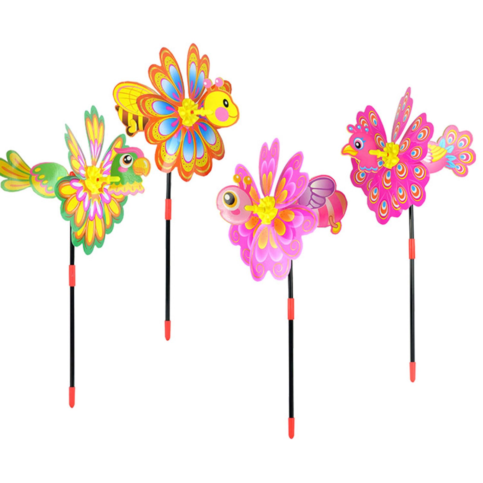 Pinwheel for Beach Colorful Whirl Pinwheels Reflective Design Holiday Outdoor Garden Decor Animal Windmills for the Yard Garden Animal Windmill Wind Spinner Windmills