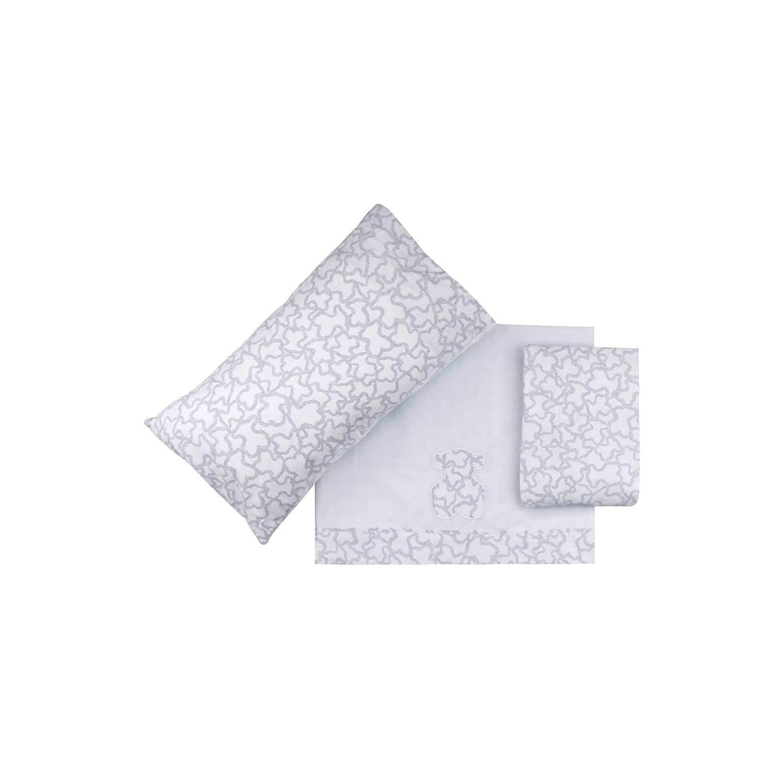 TOUS BABY - Juego de sabanas Home Kaos para la Cuna de tu Bebé. (Celeste, S 80x115 cm)