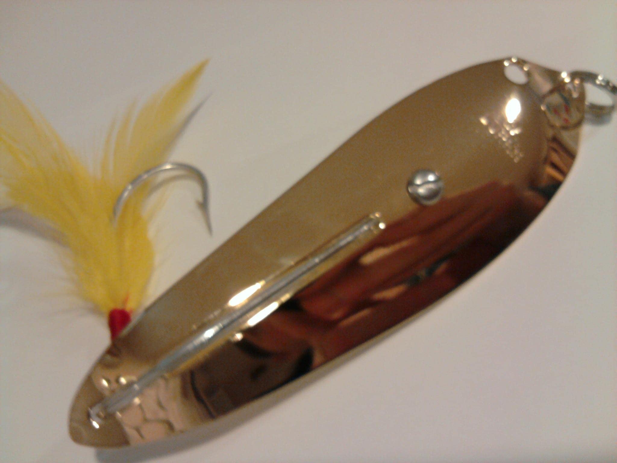 Spoon with Feather, Gold and Yellow