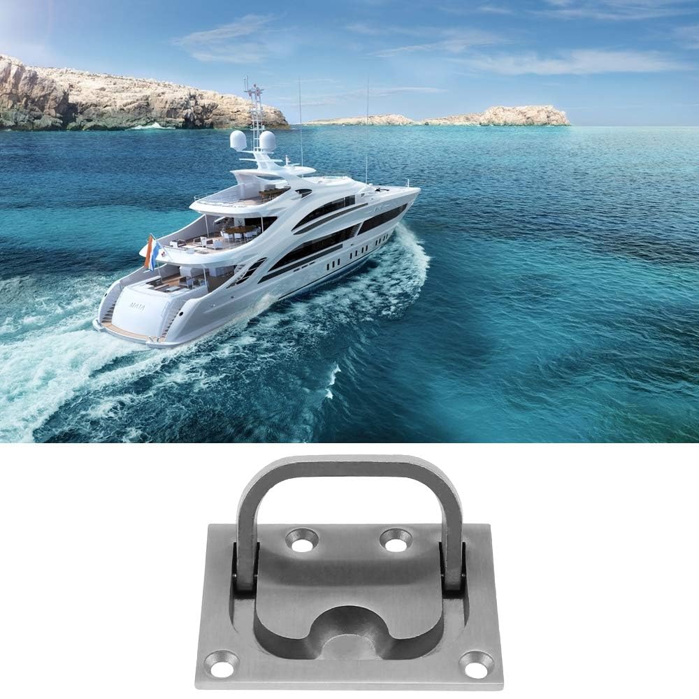 Confezione da 2 maniglie per imbarcazioni a filo in acciaio inox, maniglia da incasso con 8 viti, per armadietti, barche, yacht