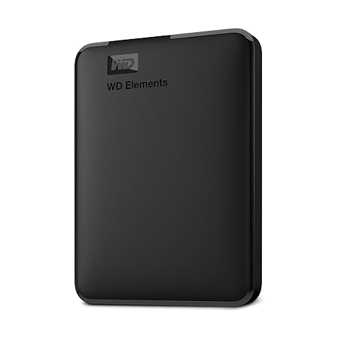 WD 2TB Elements Portable External Hard Drive for Windows, USB 3.2 Gen 1/USB 3.0 for PC & Mac, Plug and Play Ready - WDBU6Y0020BBK-WESN - Portable - 2TB