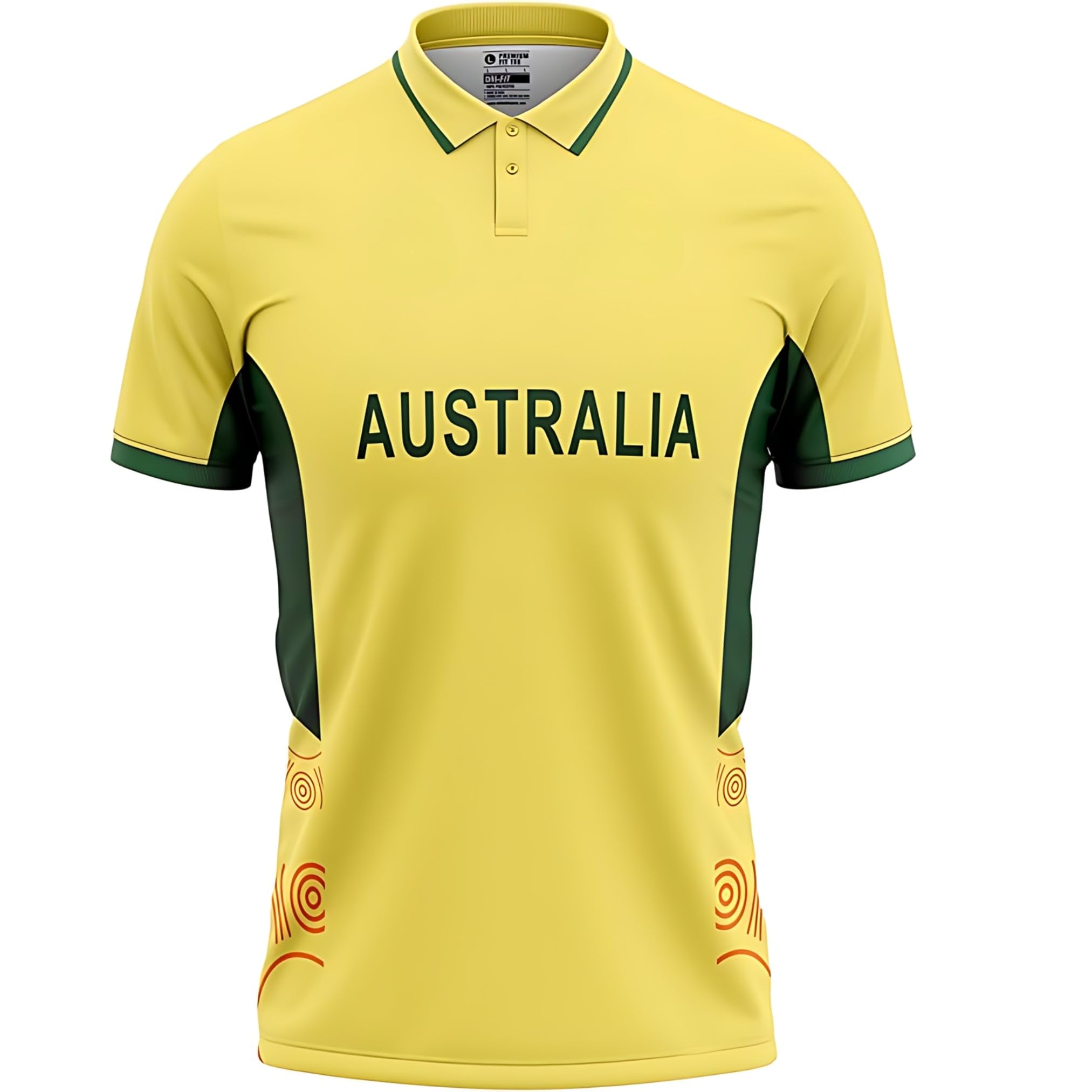 Australia Half Sleeves Cricket Fan Jersey - Quick Dry 100% Polyester