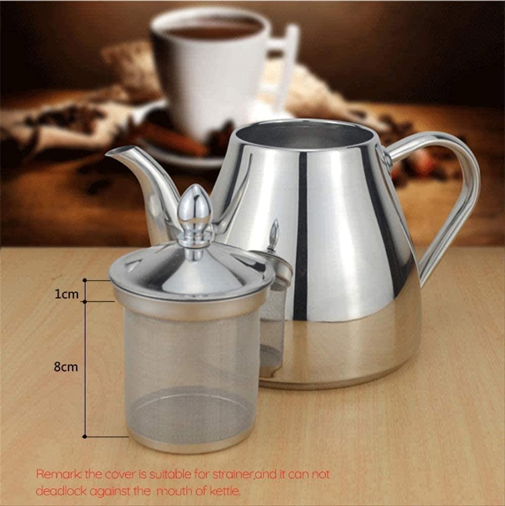 Teiera in acciaio inossidabile da 1000 ml semplice e creativa con colino da tè Teiera con infusore per tè Set di stoviglie per tè Teiera con infusore per bollitore semplice e creativo per induzione,