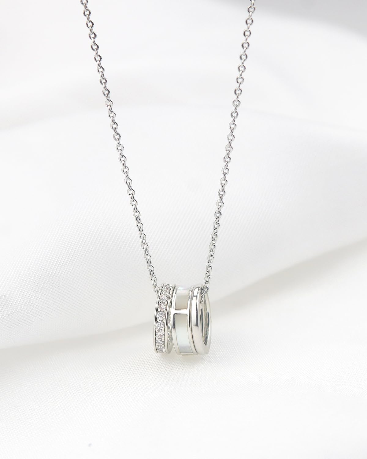 14k Gold Plated Circle Pendant Necklace for Women Dainty CZ Gold Necklace for Women - Image 4