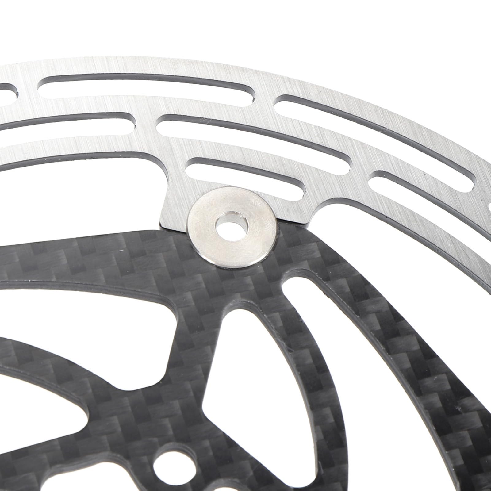 Hidyliu Rotor de Freno de Disco de Bicicleta Flotante de Alta Resistencia, 6 Pernos para Bicicletas de Montaña y de Carretera, Acero de Fibra de Carbono, 160mm