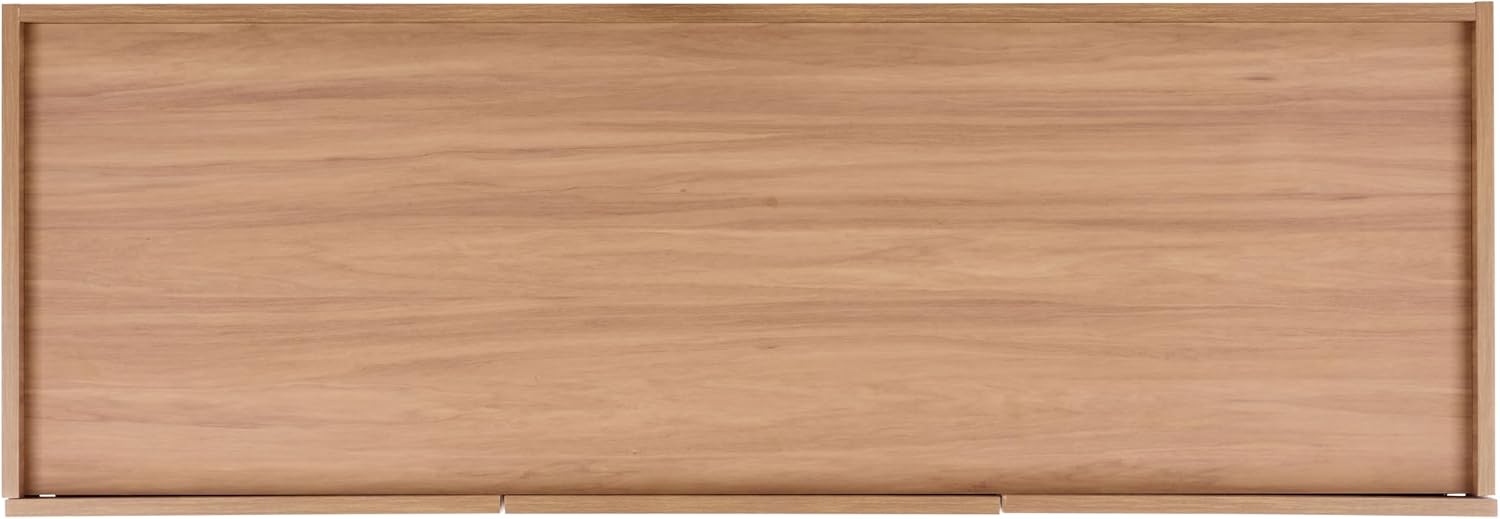 SAFAVIEH Furniture - Takami Media Stand for TVs up to 55" - Oak 3-Door Modern Entertainment Console with Storage Cabinets (MED3605A)