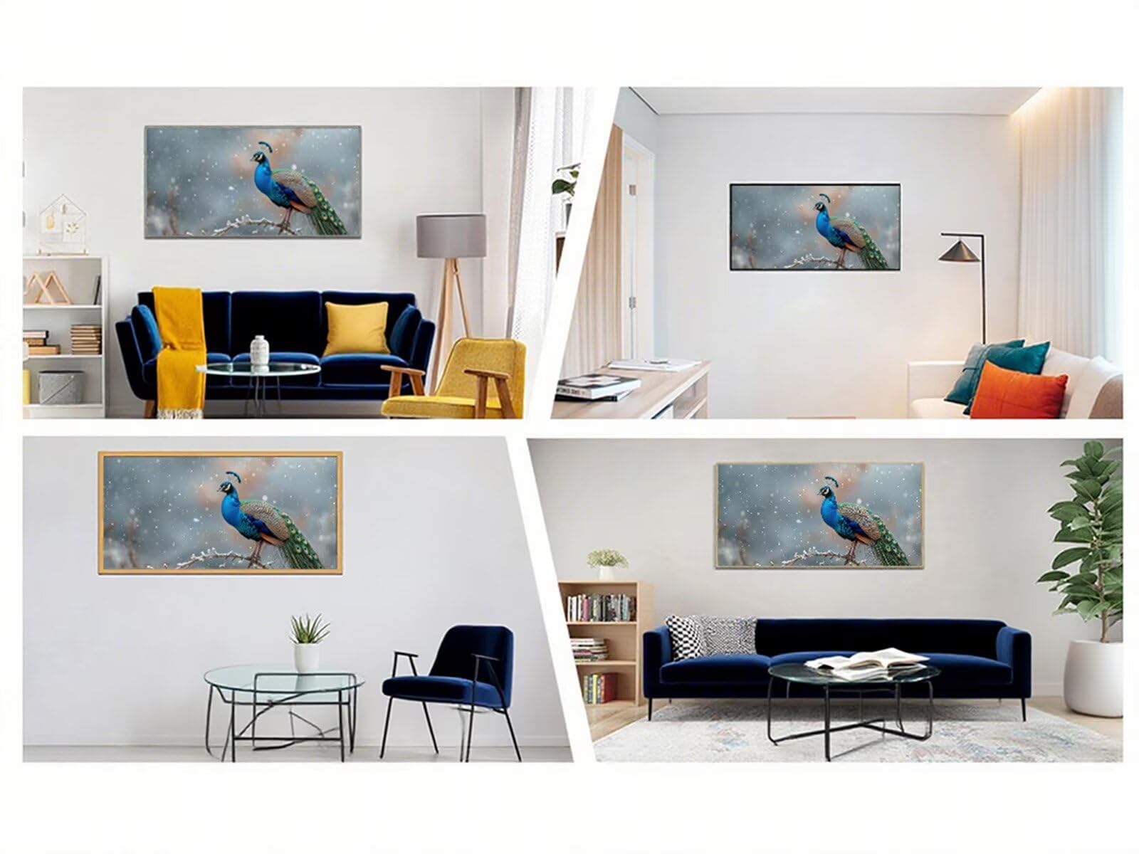 Sztuka diamentowa, zima, zestawy do malowania diamentami dla dorosłych, 5D Dimond Art Peacock Gem Arts and Crafts Paintings, DIY, kryształ górski, haft krzyżykowy, malowanie według numerów, dekoracja
