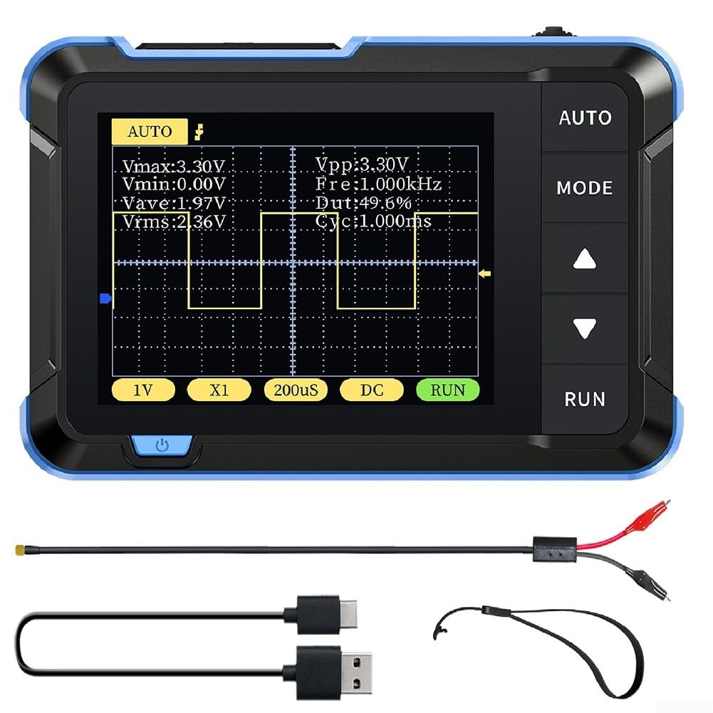 Oscilloscopio digitale portatile 200 kHz 2,5 MSa/s modalità automatica