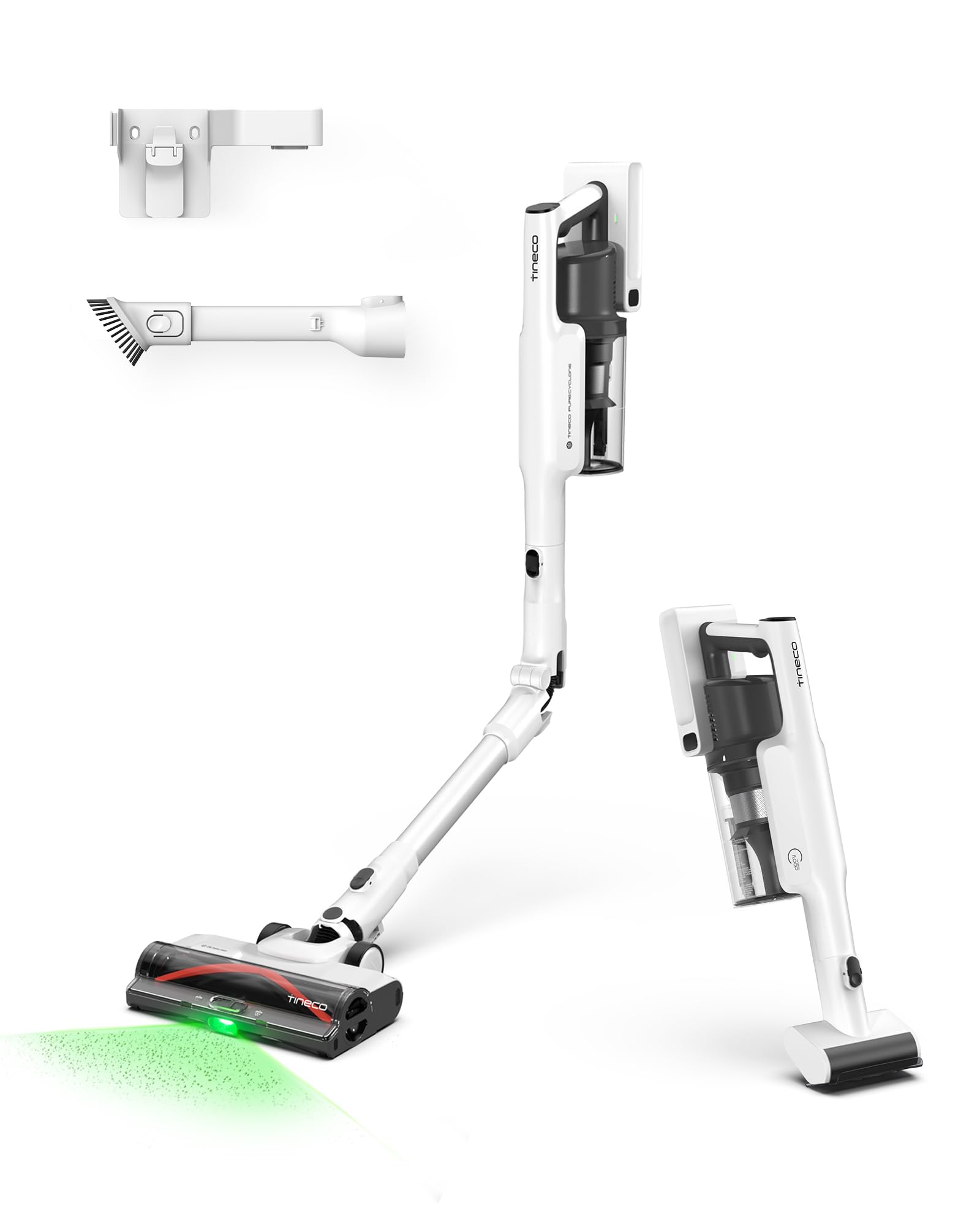 Tineco PURE ONE A50S Plus Aspirapolvere Senza Fili, 185W di Potenza di Aspirazione, 70 Minuti di Autonomia, Serbatoio Polvere da 1L, Spazzola 3DSense, Gestisce Facilmente Sporco di Grandi Dimensioni