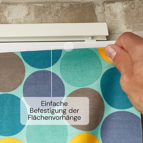 deco-raum Panel Trolley (60 cm, Pack of 3 Aluminium with , Individually Shortenable for Curtain Tracks, Curtain Tracks with Glides and Flat Weight, 20 deco-raum Panel Trolley (60 cm, Pack of 3 Aluminium with , Individually Shortenable for Curtain Tracks, Curtain Tracks with Glides and Flat Weight, 20