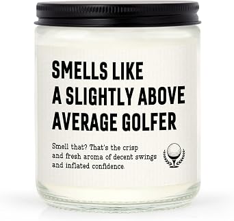 Petalsun Golf Gifts for Men Women, Funny Gifts for Golfer, Golf Themed Candle, Birthday Gift for Above Average Golfer Friend Boyfriend Husband Dad Mom - Lavender7oz