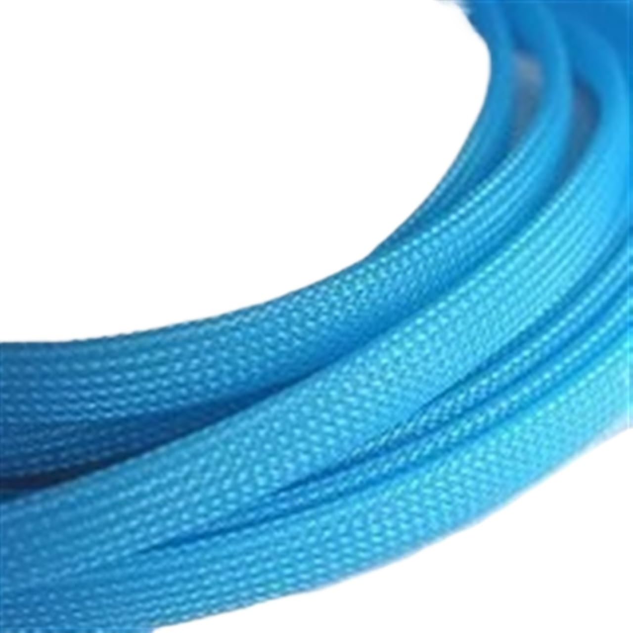 Manguitos de Manguera de Cable Trenzado, Funda de Malla Trenzada for Cable de 2-30 mm, protección Tubular Plana expandible de 5 m, 1 Unidad(Blue,25mm)