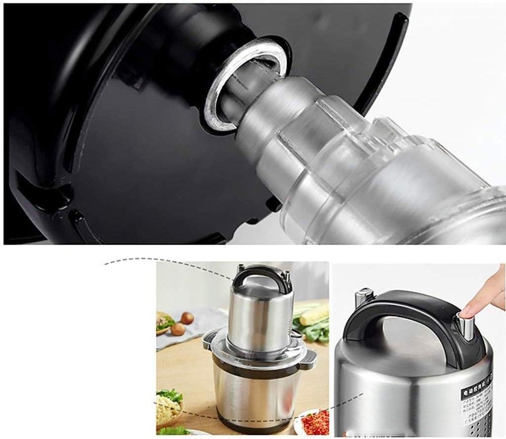 Food Processor, Household Electric Stainless Steel Automatic Meat Grinder, Meat, Vegetable, Fruit and Nut Chopper(38 * 21CM)