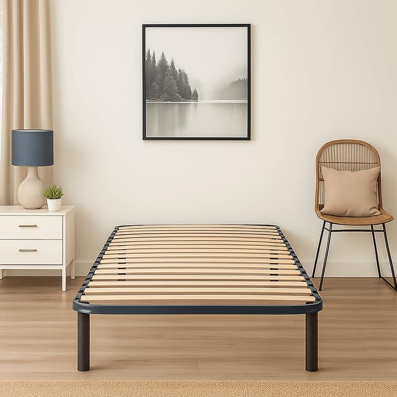 Sommier Cadre Lattes Superconfort - 190 x 70 - Cadre Métal Robuste Époxy, Confort Ferme, Compatible Tous Matelas, Encastrable ou sur Pieds