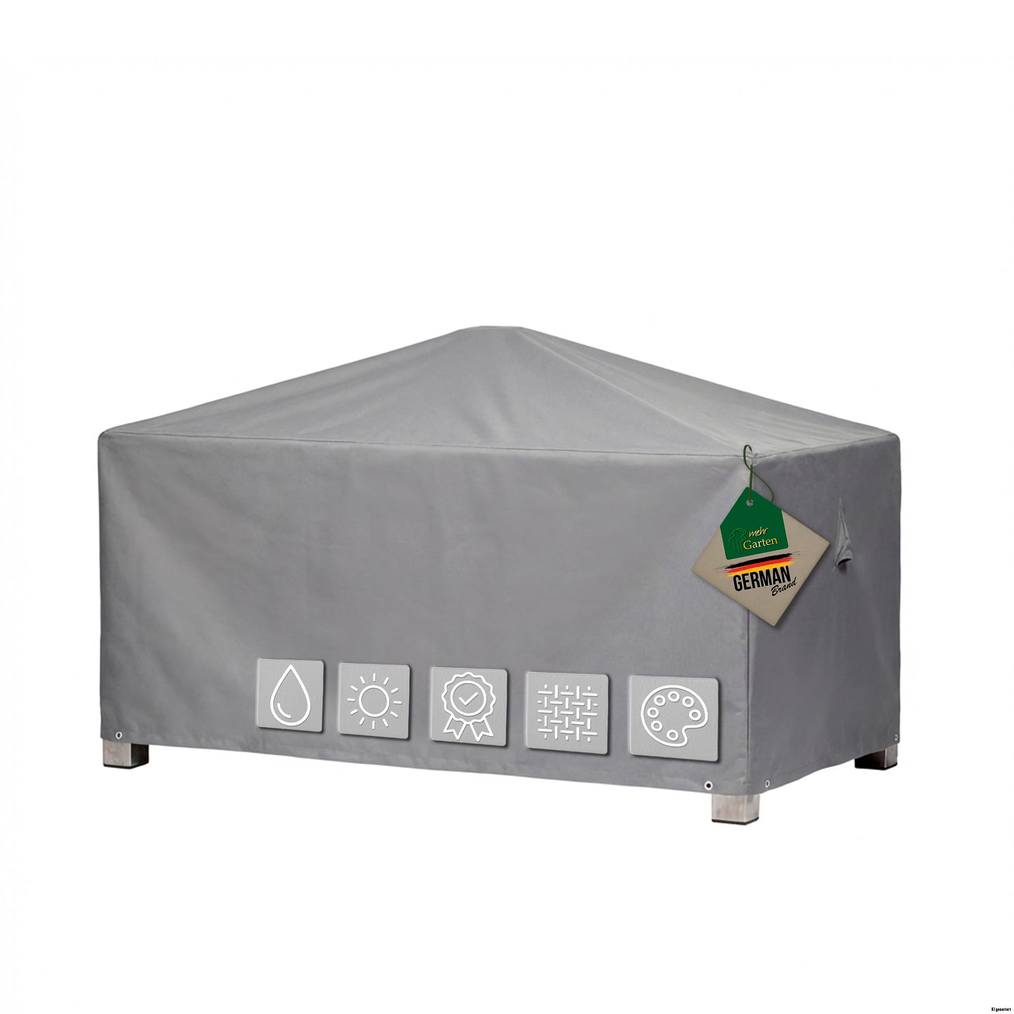 Garten Tischabdeckung Eckig 245x115x71 cm, Grau – Oxford 600D
