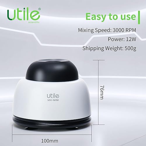 Miniatura 2 de Utile Mini mezclador de vórtice con función táctil, agitador de pintura de laboratorio, vórtice de laboratorio para tubos, incluye 120 bolas de